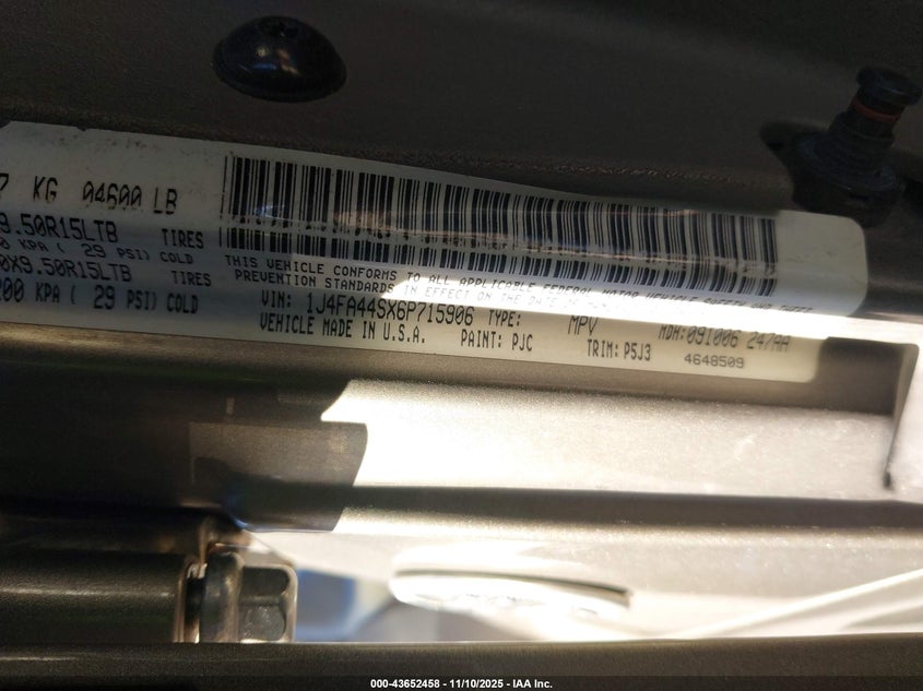 1J4FA44SX6P715906 2006 JEEP WRANGLER photo no. 9