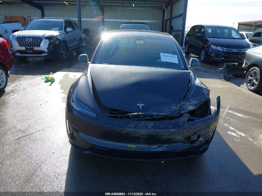 2024 Tesla Model 3 Performance All-Wheel Drive VIN: 5YJ3E1ET4RF830549 Lot: 43652662