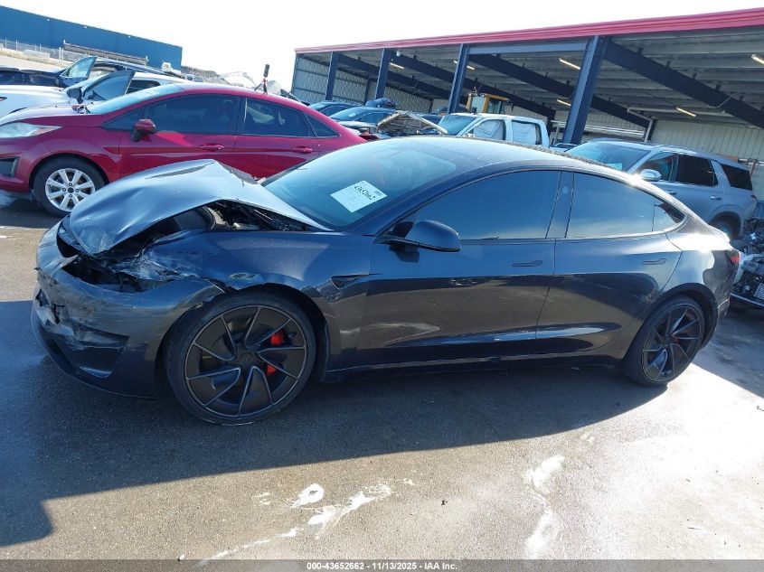 2024 Tesla Model 3 Performance All-Wheel Drive VIN: 5YJ3E1ET4RF830549 Lot: 43652662
