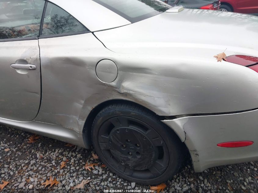 2002 Lexus Sc 430 VIN: JTHFN48Y420009556 Lot: 43652667