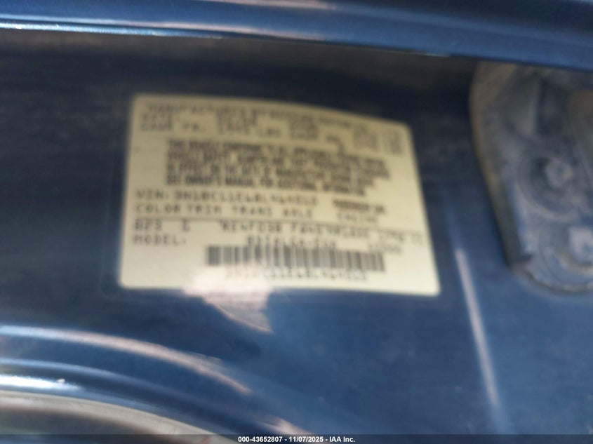 2008 Nissan Versa 1.8S VIN: 3N1BC11E68L464010 Lot: 43652807