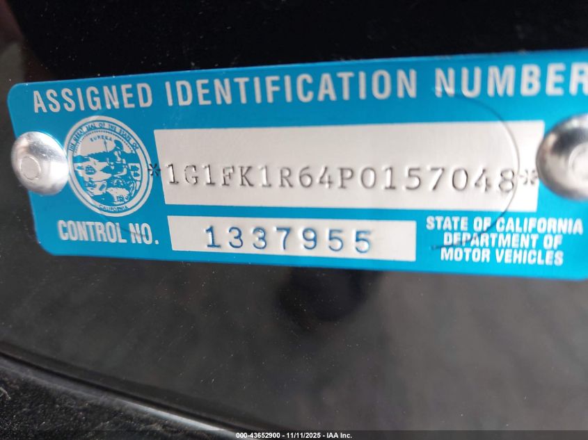 2023 Chevrolet Camaro Rwd Zl1 VIN: 1G1FK1R64P0157048 Lot: 43652900