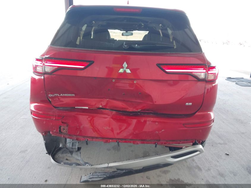 2024 Mitsubishi Outlander Se 2.5 2Wd/Se Black Edition S-Awc/Se Black Edition W/Pano Roof S-Awc VIN: JA4J3VA86RZ045640 Lot: 43653232