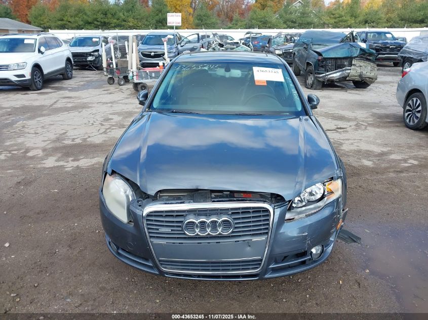 2006 Audi A4 2.0T VIN: WAUDF78E86A204389 Lot: 43653245