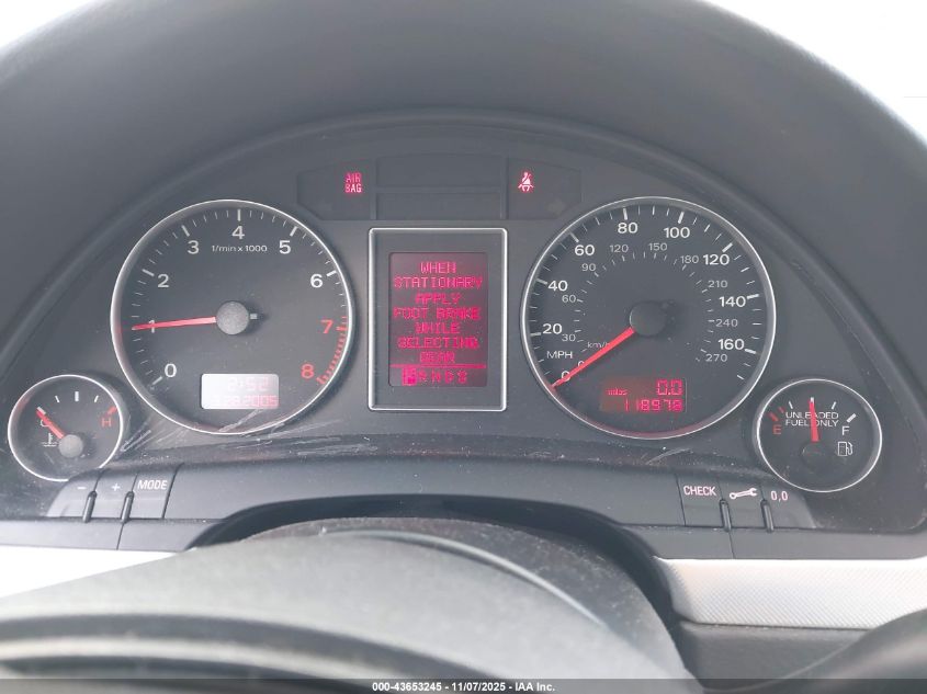 2006 Audi A4 2.0T VIN: WAUDF78E86A204389 Lot: 43653245