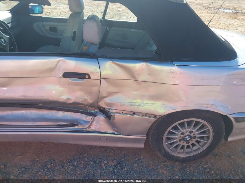 1999 BMW 323Ic VIN: WBABJ8334XEM25144 Lot: 43653336