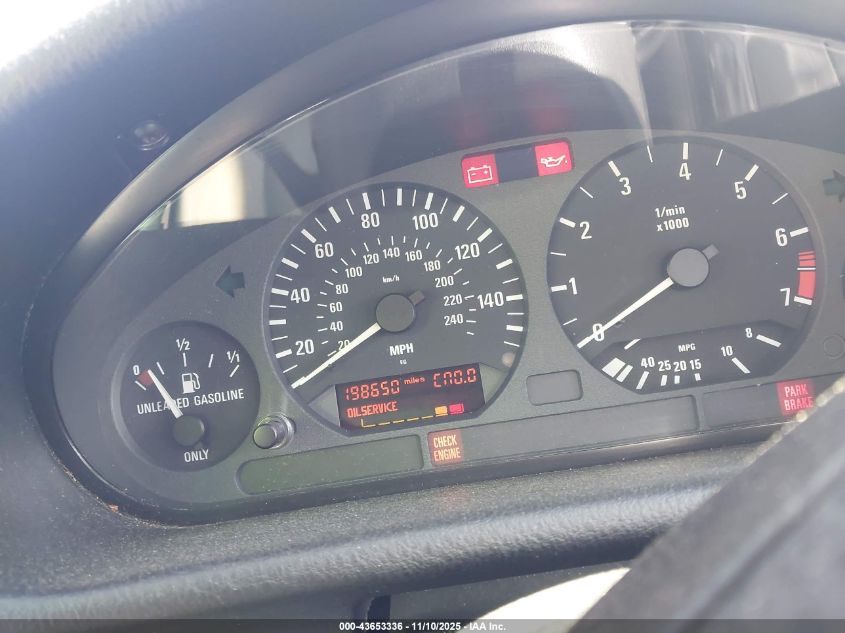 1999 BMW 323Ic VIN: WBABJ8334XEM25144 Lot: 43653336