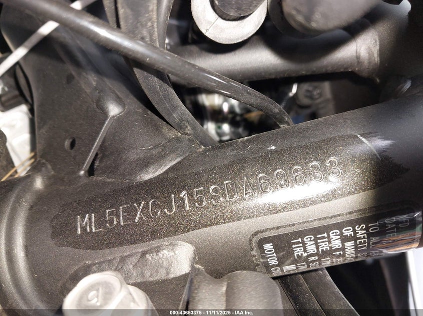 2025 Kawasaki Ex500 A/B VIN: ML5EXGJ15SDA69633 Lot: 43653375