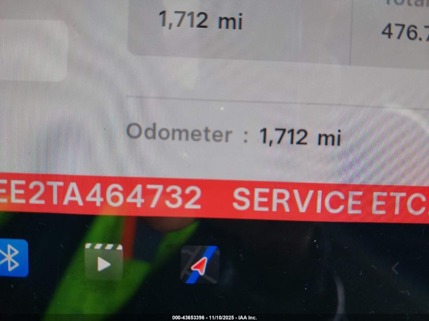 2026 Tesla Model Y Long Range Dual Motor All-Wheel Drive/Long Range Launch Series VIN: 7SAYGDEE2TA464732 Lot: 43653396