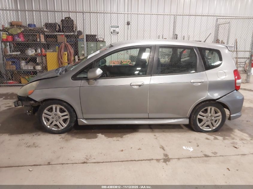 2007 Honda Fit Sport VIN: JHMGD38607S058295 Lot: 43653612