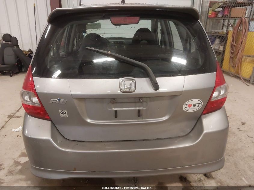 2007 Honda Fit Sport VIN: JHMGD38607S058295 Lot: 43653612