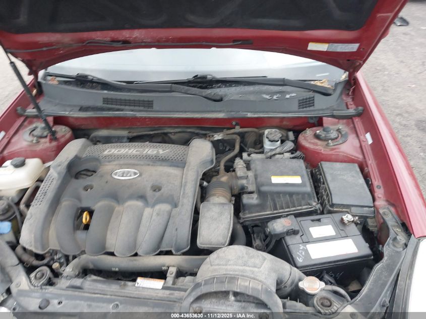 2008 Kia Optima Lx VIN: KNAGE123785176794 Lot: 43653630