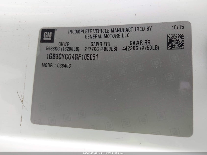 1GB3CYCG4GF105051 2016 CHEVROLET SILVERADO photo no. 9