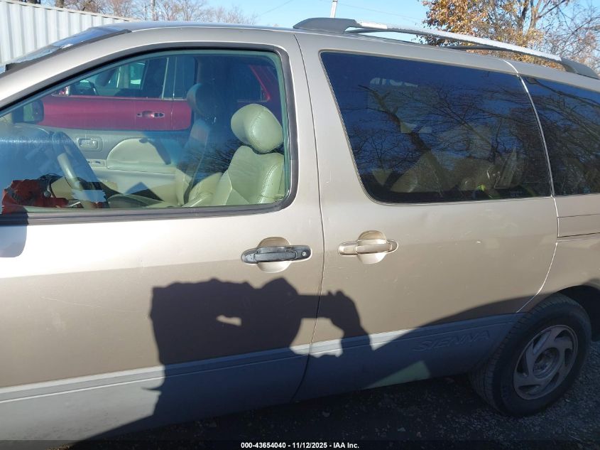 2000 Toyota Sienna Le VIN: 4T3ZF13C4YU224316 Lot: 43654040