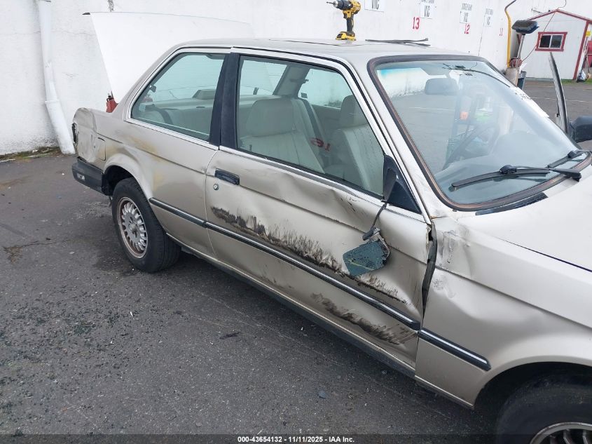 1986 BMW 325 E Automatic VIN: WBAAB6401G1220681 Lot: 43654132