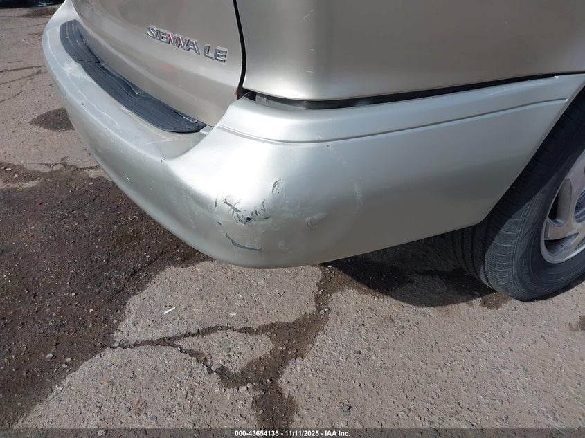 2000 Toyota Sienna Xle VIN: 4T3ZF13C2YU206090 Lot: 43654135