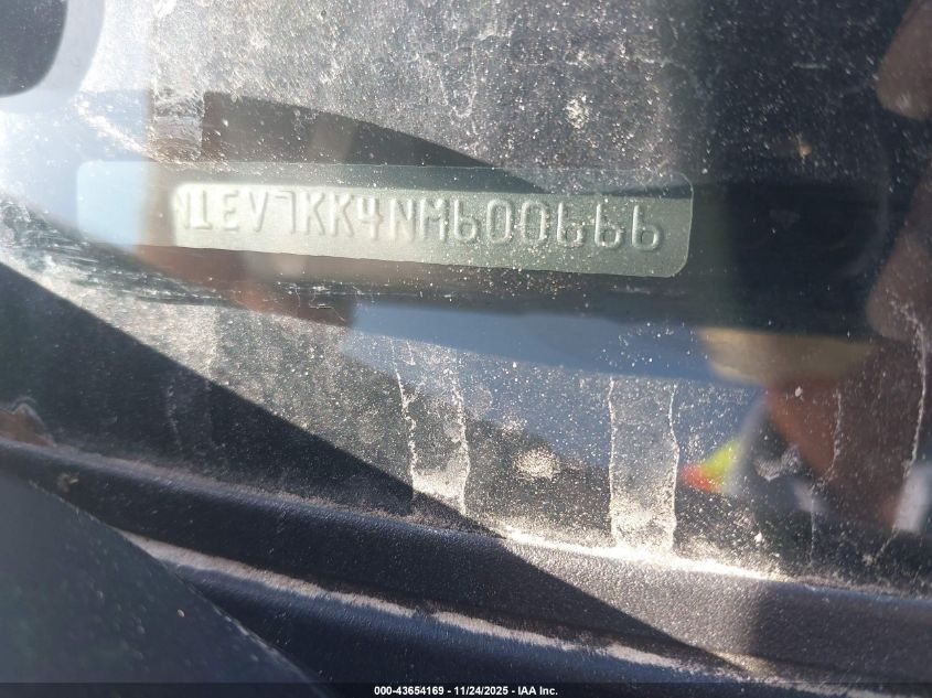 2022 Infiniti Q60 Luxe VIN: JN1EV7KK4NM600666 Lot: 43654169