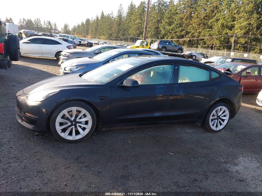 2022 Tesla Model 3 Long Range Dual Motor All-Wheel Drive VIN: 5YJ3E1EBXNF132738 Lot: 43654321