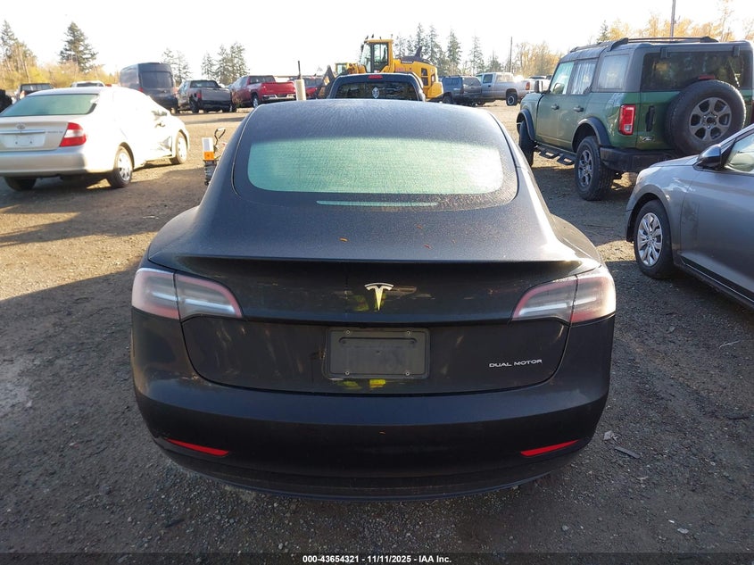 2022 Tesla Model 3 Long Range Dual Motor All-Wheel Drive VIN: 5YJ3E1EBXNF132738 Lot: 43654321
