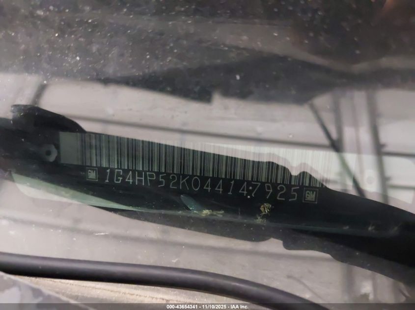 2004 Buick Lesabre Custom VIN: 1G4HP52K044147925 Lot: 43654341