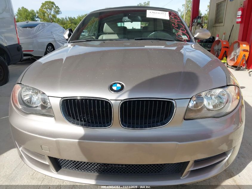 2008 BMW 128I VIN: WBAUL73558VE88496 Lot: 43654353
