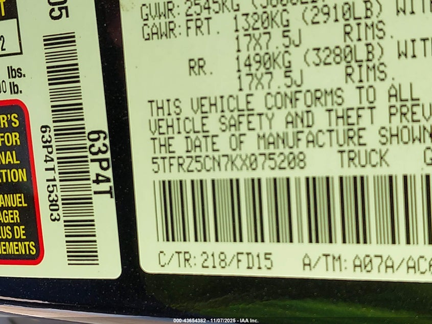 2019 TOYOTA TACOMA TRD SPORT - 5TFRZ5CN7KX075208