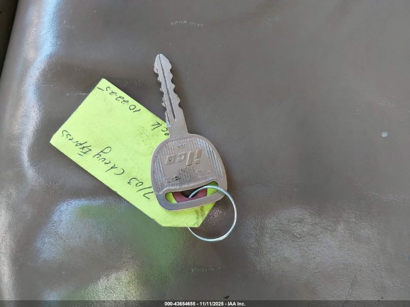 2003 Chevrolet Express Upfitter VIN: 1GBFG15T831235909 Lot: 43654655