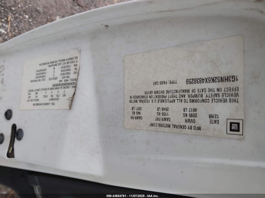 1999 Oldsmobile Eighty-Eight Ls VIN: 1G3HN52K6X4838259 Lot: 43654761