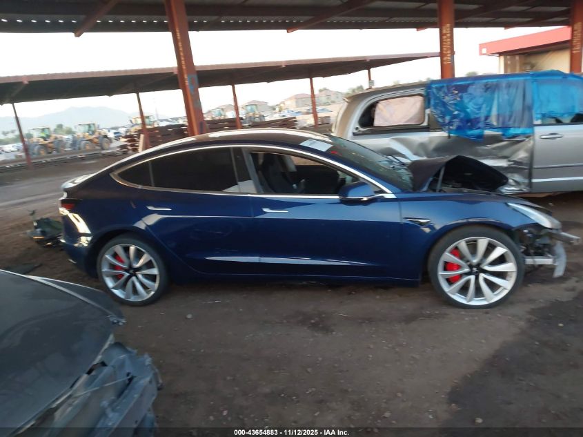 2018 Tesla Model 3 Long Range/Performance VIN: 5YJ3E1EB0JF083950 Lot: 43654883