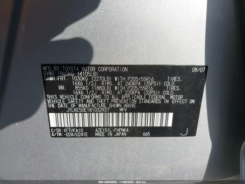 JTLKE50E181032937 2008 SCION XB photo no. 9