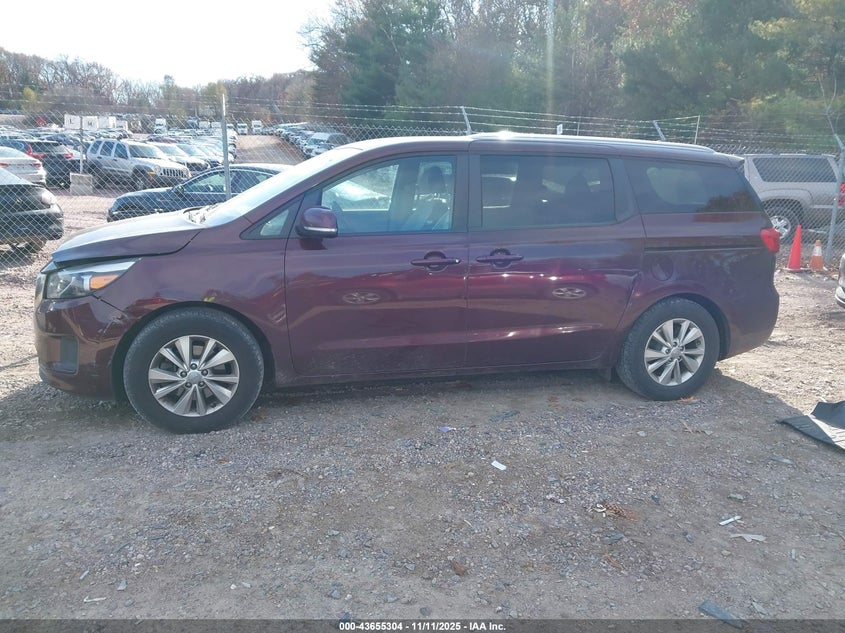 2017 Kia Sedona Lx VIN: KNDMB5C1XH6324210 Lot: 43655304