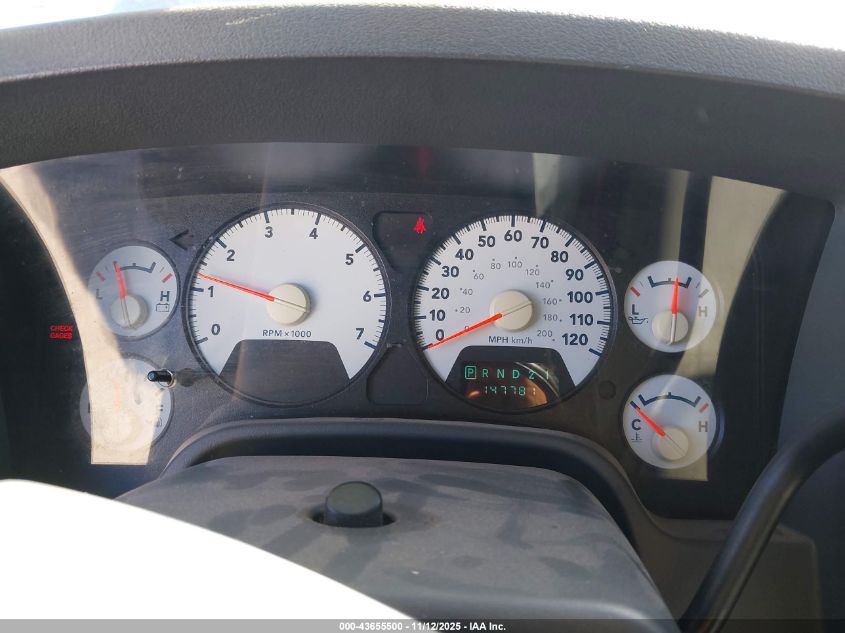 2008 Dodge Ram 1500 St/Sxt VIN: 1D7HA16K78J172830 Lot: 43655500