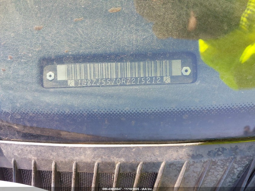1994 Saturn Sl2 VIN: 1G8ZJ5570RZ215212 Lot: 43655547