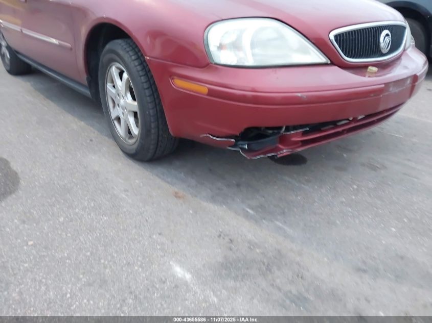 2000 Mercury Sable Gs VIN: 1MEFM58U8YG631826 Lot: 43655586