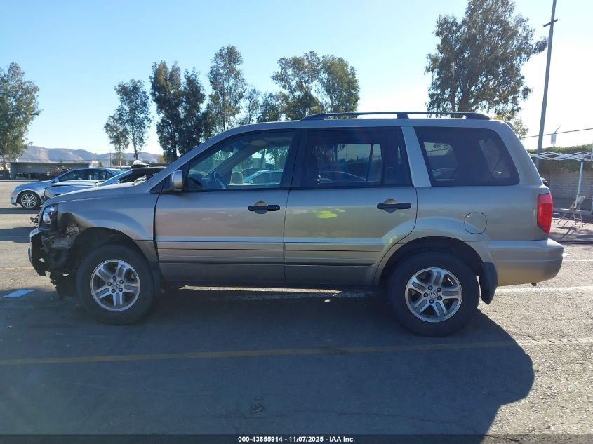 2005 Honda Pilot Ex-L VIN: 2HKYF186958515525 Lot: 43655914