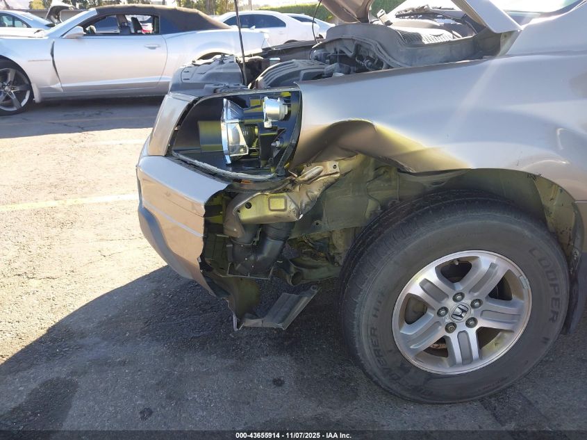 2005 Honda Pilot Ex-L VIN: 2HKYF186958515525 Lot: 43655914