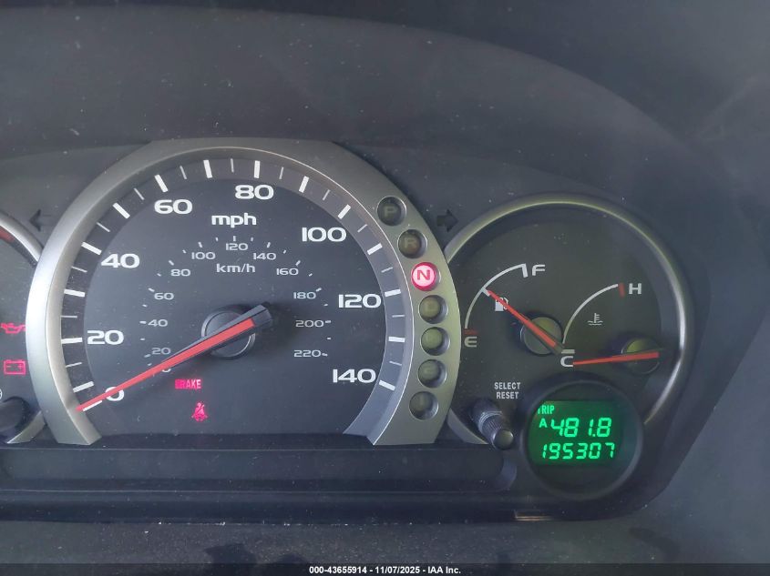 2005 Honda Pilot Ex-L VIN: 2HKYF186958515525 Lot: 43655914