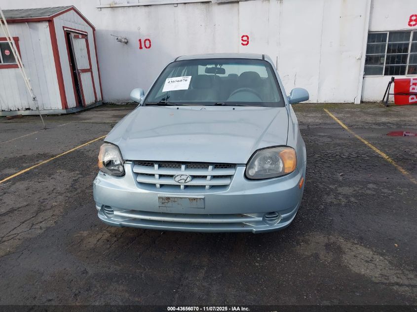2005 Hyundai Accent Gls VIN: KMHCG45C35U579399 Lot: 43656070