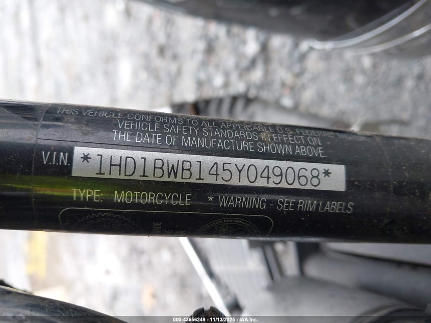 2005 Harley-Davidson Flstci VIN: 1HD1BWB145Y049068 Lot: 43656249