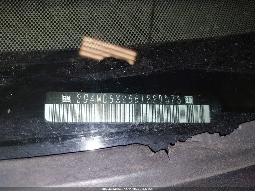 2006 Buick Lacrosse Cxl VIN: 2G4WD582661229373 Lot: 43656253