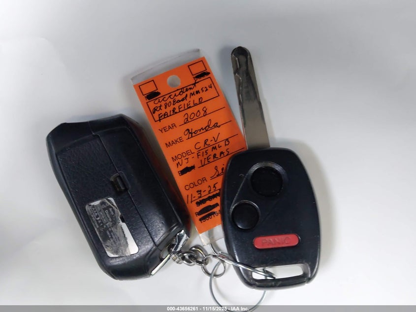 2008 Honda Cr-V Ex-L VIN: JHLRE48708C073075 Lot: 43656261