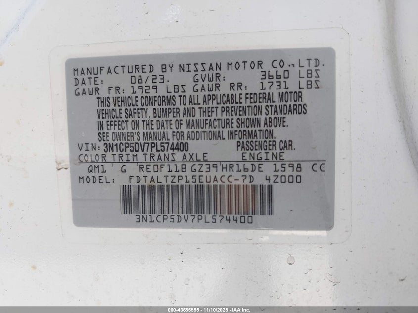 3N1CP5DV7PL574400 2023 NISSAN KICKS photo no. 9