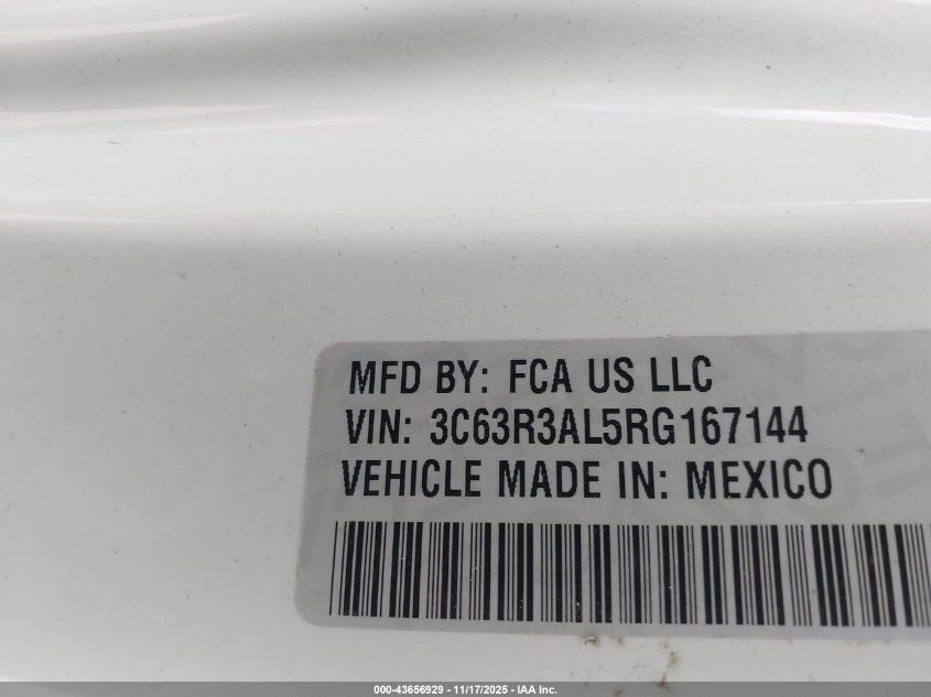2024 Ram 3500 VIN: 3C63R3AL5RG167144 Lot: 43656929