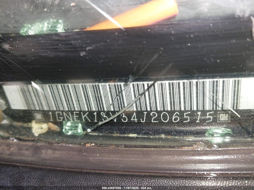 2004 Chevrolet Tahoe Ls VIN: 1GNEK13V34J206515 Lot: 43657056