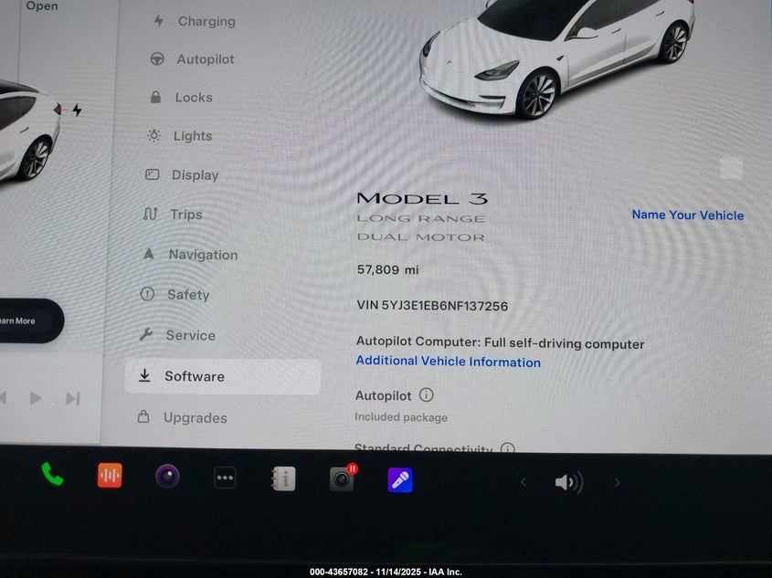 2022 Tesla Model 3 Long Range Dual Motor All-Wheel Drive VIN: 5YJ3E1EB6NF137256 Lot: 43657082