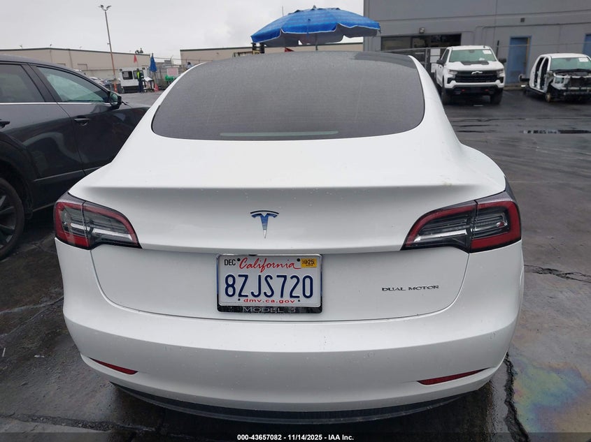 2022 Tesla Model 3 Long Range Dual Motor All-Wheel Drive VIN: 5YJ3E1EB6NF137256 Lot: 43657082