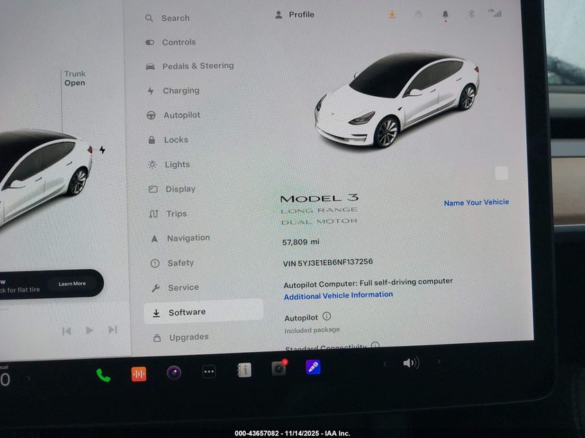 2022 Tesla Model 3 Long Range Dual Motor All-Wheel Drive VIN: 5YJ3E1EB6NF137256 Lot: 43657082