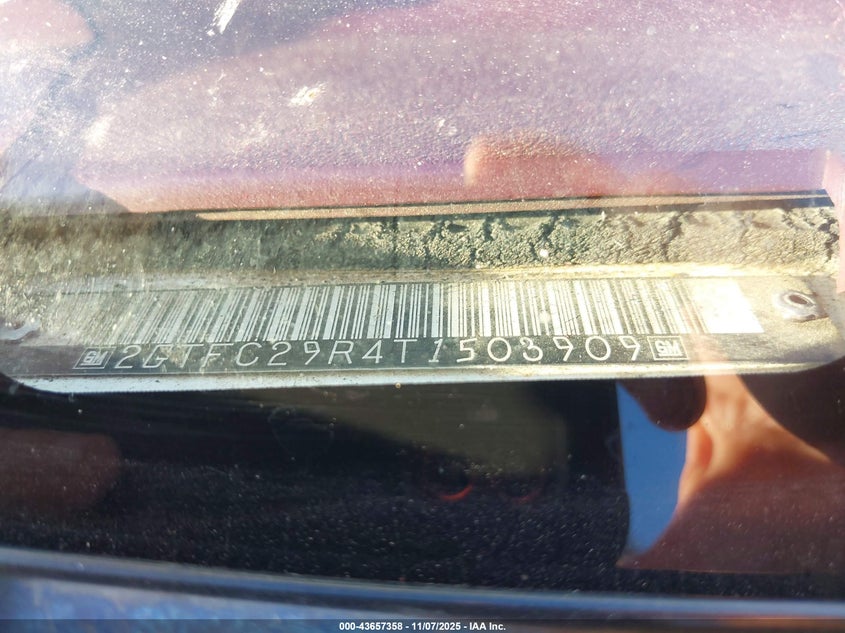 1996 GMC Sierra C2500 VIN: 2GTFC29R4T1503909 Lot: 43657358