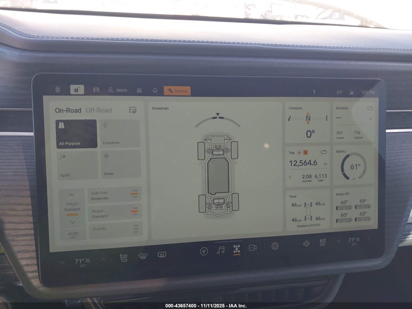 2024 Rivian R1S Adventure Quad Motor Large Pack VIN: 7PDSGABA0RN038658 Lot: 43657400