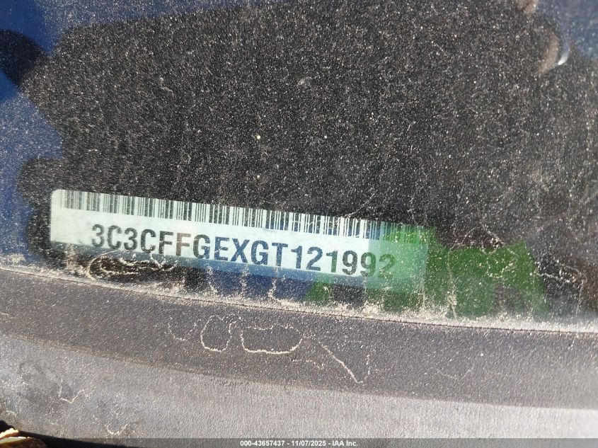 2016 Fiat 500E Battery Electric VIN: 3C3CFFGEXGT121992 Lot: 43657437